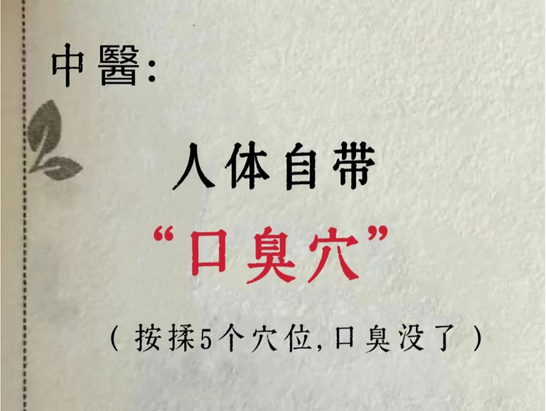 人体口臭穴